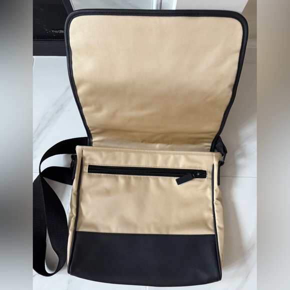 Polo Sport Unisex Beige Black Crossbody Messenger Bag Pockets - Picture 2 of 4